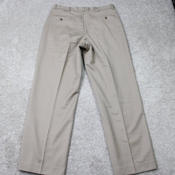 CC Filson Pants Mens 34x32 Beige Khaki 100% Wool Pleated Dress Trousers Classic - Picture 6 of 12